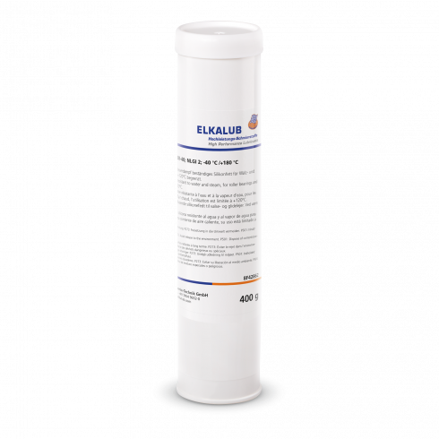 ELKALUB GLS 795/N2 High-load silicone grease in a white 400 g cartridge