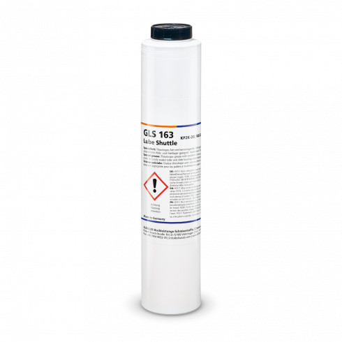 ELKALUB GLS 163 Special grease in a white 380 g lube shuttle cartridge with black cap