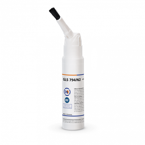 ELKALUB GLS 794/N2 silicone grease in a white 200 ml brush can. An NSF and an H1-certified logo are printed on the label.